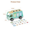 Wooden Garbage Truck Children's Puzzle Learning Garbage Classification Truck, Wooden Education Environmental protection Toys