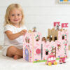 High quality portable mini folding wooden castle toy