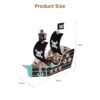 Wooden pirate ship toy set for children's role-playing creative toys