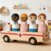 Hot Selling Customized Wooden Peg Doll Cartoon Animal Model Toy for Pretend for Play Educational Feature
