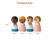 Hot Selling Customized Wooden Peg Doll Cartoon Animal Model Toy for Pretend for Play Educational Feature