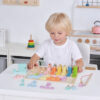 Wooden Montessori Multifunctional Puzzle for Irregular Children's Shapes Matching and Fishing Toys