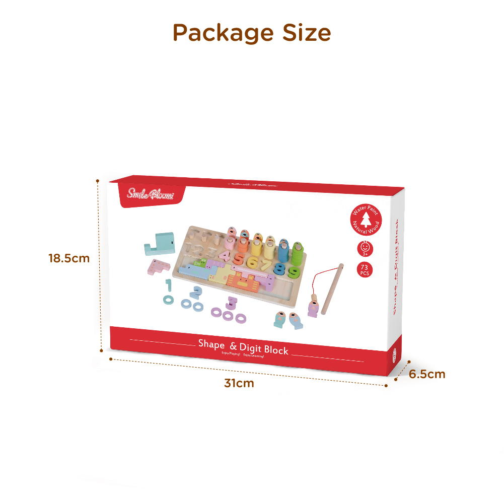 Wooden Montessori Multifunctional Puzzle for Irregular Children's Shapes Matching and Fishing Toys - Image 6