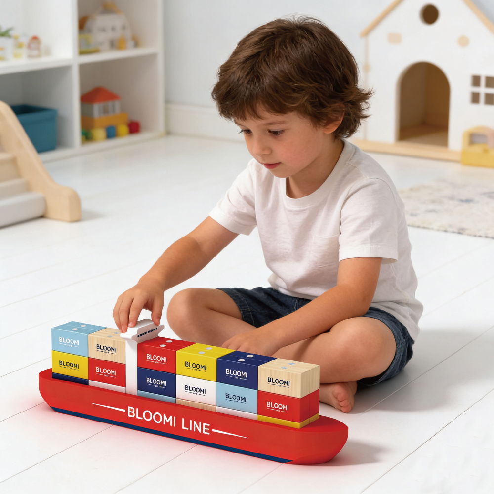Children's Wooden Puzzle Educational Toys DIY Assembly Ship Toy for Boys and Girls