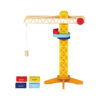 Dock Crane Wooden Toy for Kids Pretend Play Crane Lift Toy Educational Plywood Car