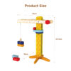 Dock Crane Wooden Toy for Kids Pretend Play Crane Lift Toy Educational Plywood Car